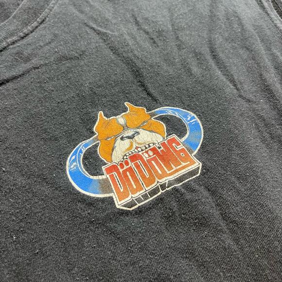 VTG Y2K Da Dawg Intense Heat Flame Double Sided Black Tank Top Shirt SZ XL - Picture 4 of 6